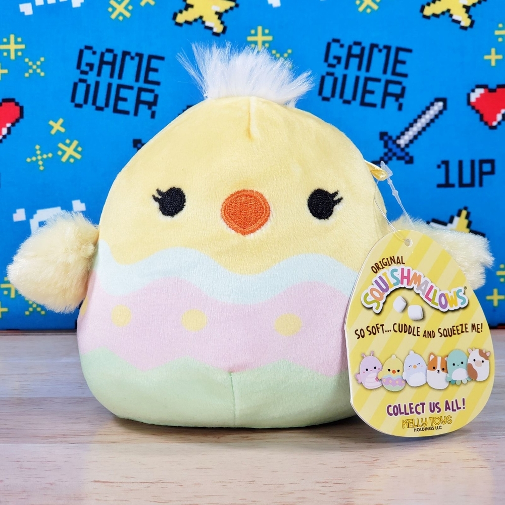 Squishmallow Aimee the Chick in Easter Egg 4.5" UltraSoft Stuffed Plush Toy NWT